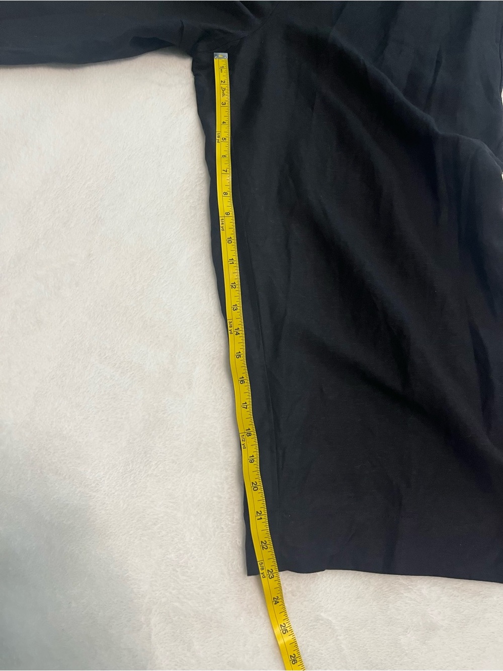LOFT Black Linen Blend Cropped Wide Leg Culotte Jumpsuit Pockets Relaxed Fit XL - Picture 12 of 15